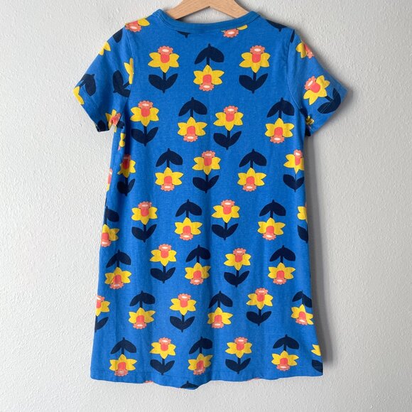 Hanna Andersson Print T-Shirt Dress Daffodil On Equator 8 (130) - Picture 4 of 10